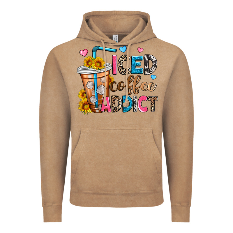 Iced Coffee Addict Vintage Hoodie by Zillion Design Studio | Teevron