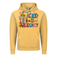 Vintage Mustard iced coffee addict Vintage Hoodie - Zillion Design Studio