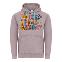 Vintage Zinc iced coffee addict Vintage Hoodie - Zillion Design Studio