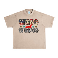 French Oak stars and stripes Urban Heavy Tee - CowhideDigitalArt
