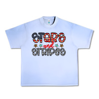 Grape Ice stars and stripes Urban Heavy Tee - CowhideDigitalArt