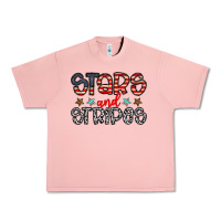 Salmon stars and stripes Urban Heavy Tee - CowhideDigitalArt