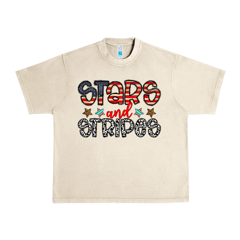 Stars And Stripes Urban Heavy Tee by CowhideDigitalArt | Teevron