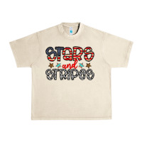 Sandshell stars and stripes Urban Heavy Tee - CowhideDigitalArt