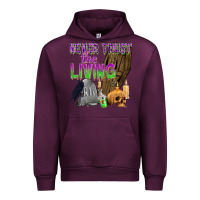 Mauve Wine Never Trust The Living Urban Hoodie - texasbilliewilder