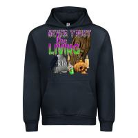 Navy Never Trust The Living Urban Hoodie - texasbilliewilder