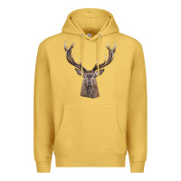 Antique Gold elk deer head Premium Hoodie - LillyAllenDesigns