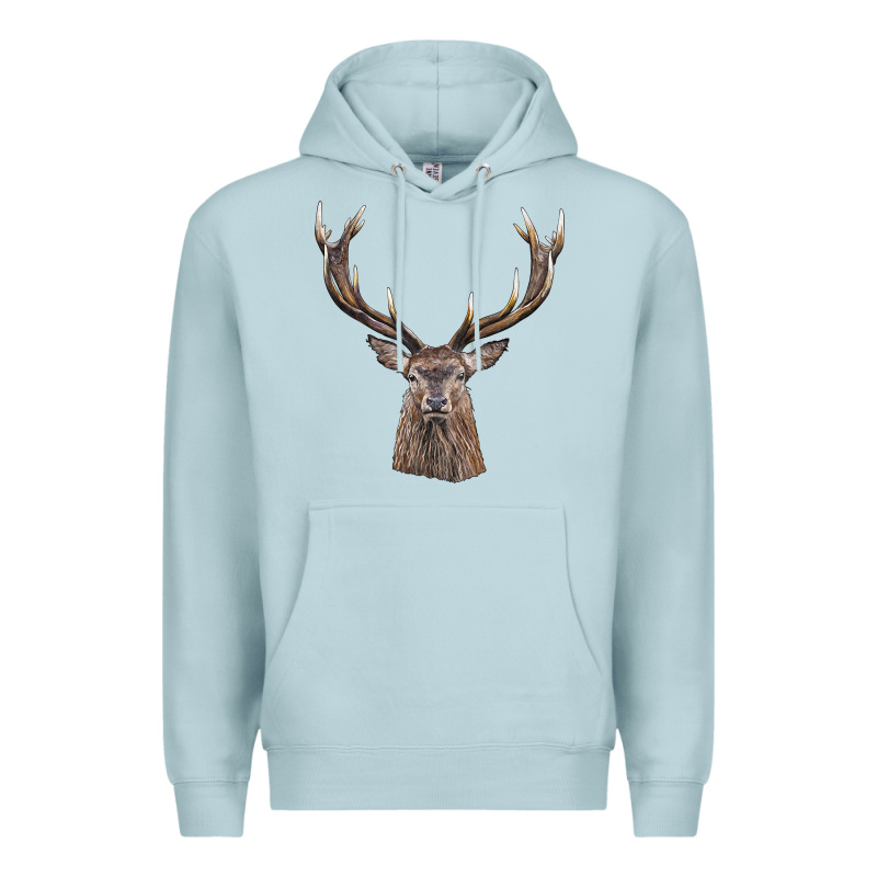 Elk Deer Head Premium Hoodie by LillyAllenDesigns | Teevron