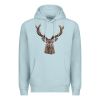 Blue Mist elk deer head Premium Hoodie - LillyAllenDesigns