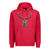 Cardinal elk deer head Premium Hoodie - LillyAllenDesigns