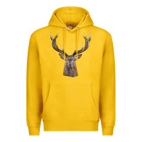 Lemon elk deer head Premium Hoodie - LillyAllenDesigns