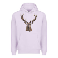 Lilac elk deer head Premium Hoodie - LillyAllenDesigns