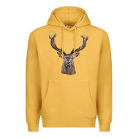 Mustard elk deer head Premium Hoodie - LillyAllenDesigns