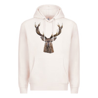 Pale Pink elk deer head Premium Hoodie - LillyAllenDesigns