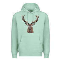 Seafoam elk deer head Premium Hoodie - LillyAllenDesigns