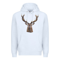 White elk deer head Premium Hoodie - LillyAllenDesigns