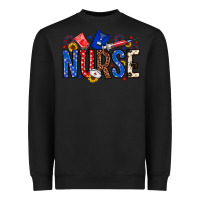 Black American Nurse Heavyweight Sweatshirt - Neo Western