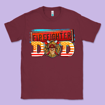 Firefighter Dad Classic Tee Designed By Adodesignshop