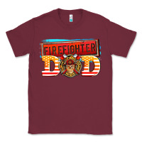 Burgundy firefighter dad Classic Tee - AdoDesignShop