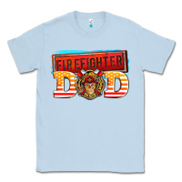 Dusty Blue firefighter dad Classic Tee - AdoDesignShop