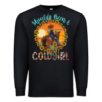 Black shoulda been a cowgirl Premium Sweatshirt - MaliasSmallBusiness