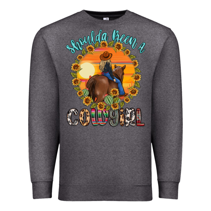 Shoulda Been A Cowgirl Premium Sweatshirt by MaliasSmallBusiness | Teevron