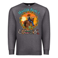 Charcoal Heather shoulda been a cowgirl Premium Sweatshirt - MaliasSmallBusiness