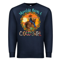 Navy shoulda been a cowgirl Premium Sweatshirt - MaliasSmallBusiness