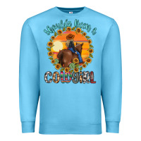 Ocean Blue shoulda been a cowgirl Premium Sweatshirt - MaliasSmallBusiness