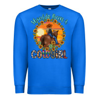 True Royal shoulda been a cowgirl Premium Sweatshirt - MaliasSmallBusiness