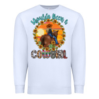 White shoulda been a cowgirl Premium Sweatshirt - MaliasSmallBusiness