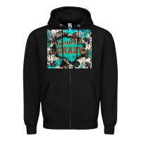 Black western beautiful crazy Zipper Hoodie - BarkalooDesign