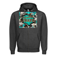 Charcoal Heather western beautiful crazy Zipper Hoodie - BarkalooDesign