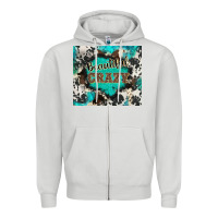 Dove Grey western beautiful crazy Zipper Hoodie - BarkalooDesign