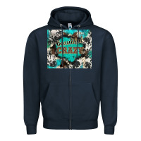 Navy western beautiful crazy Zipper Hoodie - BarkalooDesign