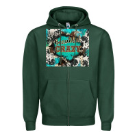 Sports Green western beautiful crazy Zipper Hoodie - BarkalooDesign