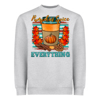 Heather Grey pumpkin spice everything Heavyweight Sweatshirt - HRA Design Shop