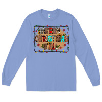 Colony Blue merry christmas y'all Long Sleeve Tee - JahusDesignShop