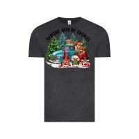 Vintage Black hanging with my gnomies Vintage Tee - FaDigitalArtStudio