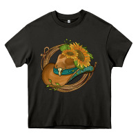 Asphalt western hat with sunflowers and rope Heavy Core Tee - Artiststas