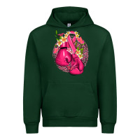 Forest Green cancer boxing gloves with ribbon Urban Hoodie - NancyCooperArtShop
