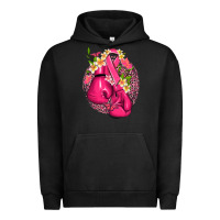 Pigment Black cancer boxing gloves with ribbon Urban Hoodie - NancyCooperArtShop