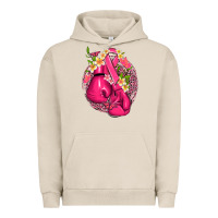 Pigment French Oak cancer boxing gloves with ribbon Urban Hoodie - NancyCooperArtShop