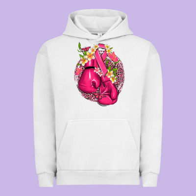 Cancer Boxing Gloves With Ribbon Urban Hoodie Designed By Nancycooperartshop