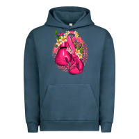 Pigment Midnight Navy cancer boxing gloves with ribbon Urban Hoodie - NancyCooperArtShop