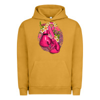 Pigment Peanut Butter cancer boxing gloves with ribbon Urban Hoodie - NancyCooperArtShop