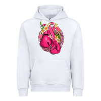 White cancer boxing gloves with ribbon Urban Hoodie - NancyCooperArtShop