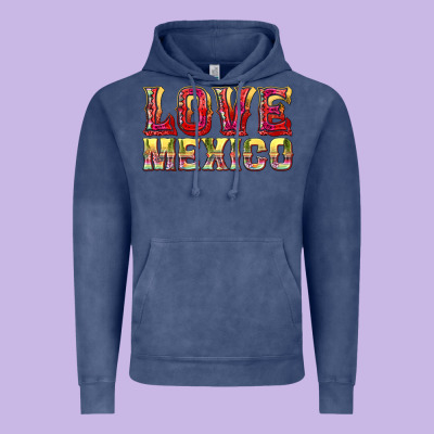 Love Mexico Vintage Hoodie Designed By Texasbilliewilder