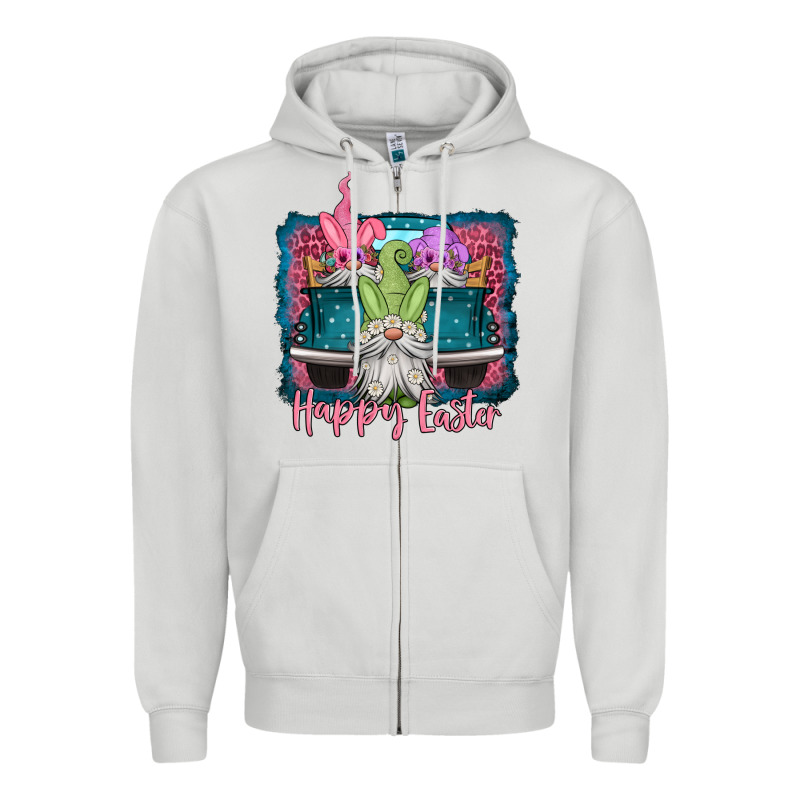 Happy Easter Gnomes Farm Truck Zipper Hoodie by Jasminsmagicworld | Teevron