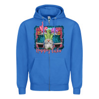 True Royal happy easter gnomes farm truck Zipper Hoodie - Jasminsmagicworld